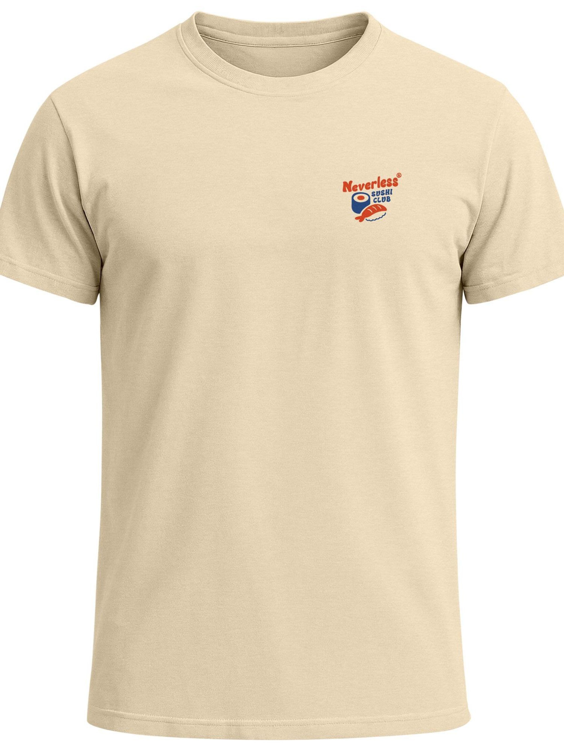 Neverless Shirt 'Sushi Lovers' in Beige