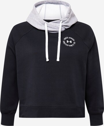 UNDER ARMOUR Sportief sweatshirt 'Rival' in Zwart: voorkant