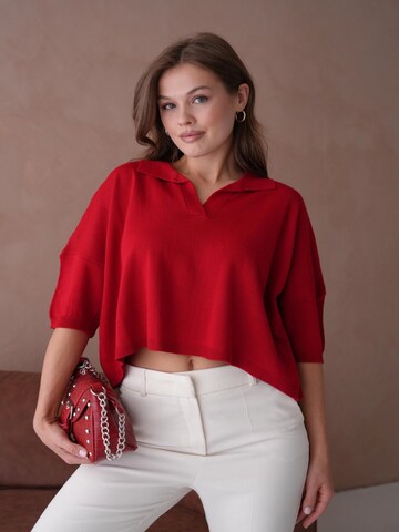 WOMAN VISION Blouse in Rood: voorkant