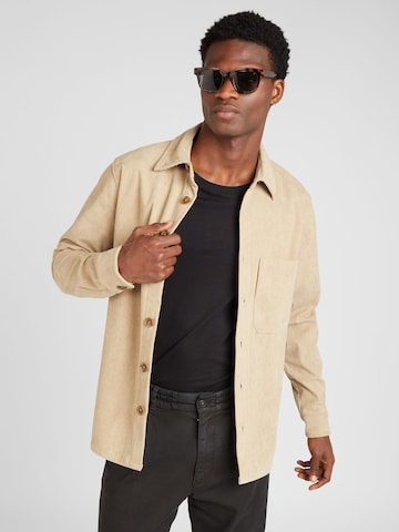 Only & Sons Regular fit Button Up Shirt 'TILE' in Beige