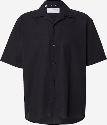 SELECTED Regular Fit Paita 'SLHBOXY-SUN' värissä musta: etupuoli
