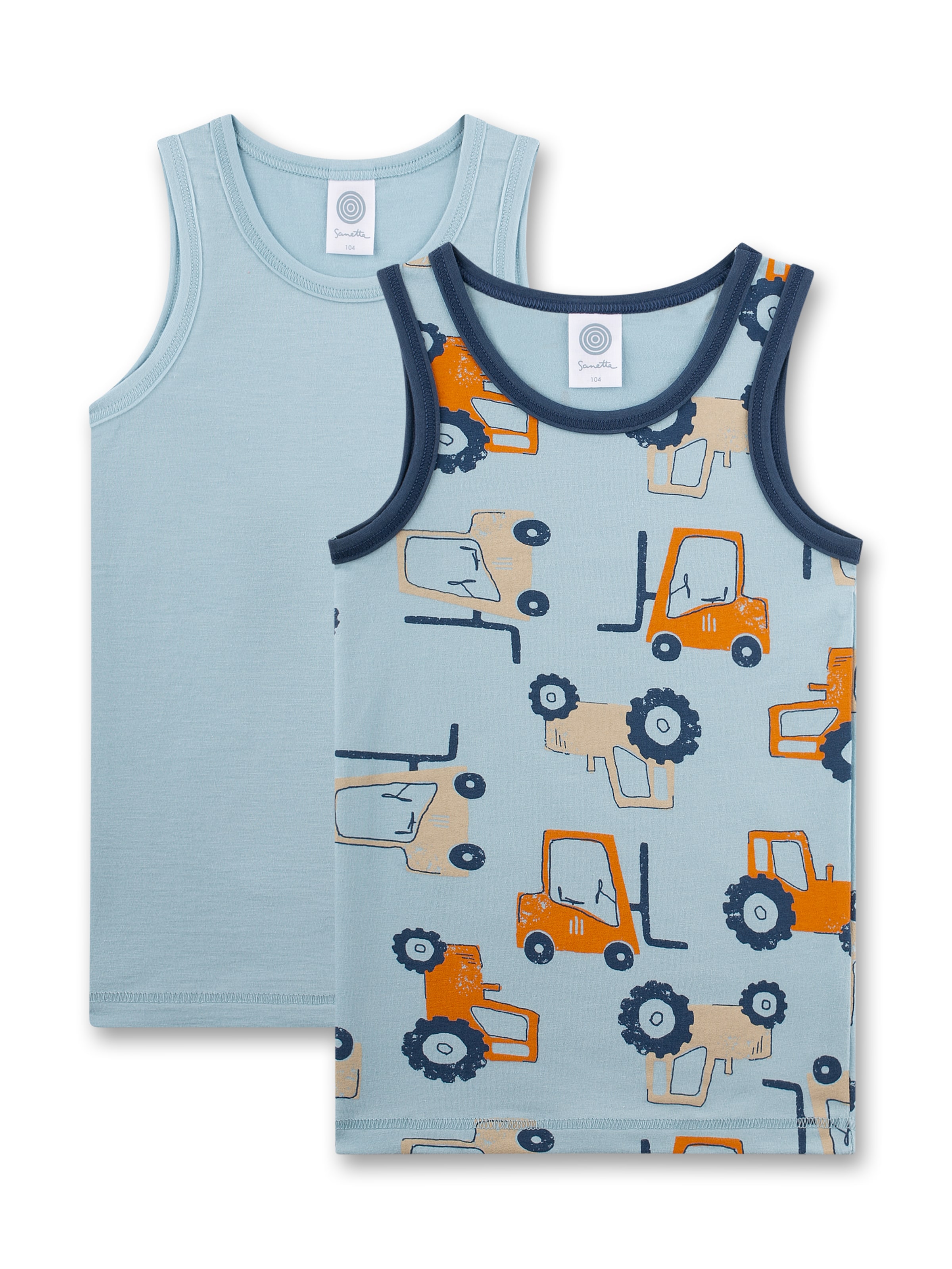 Maglietta intima di Sanetta in blu: frontale