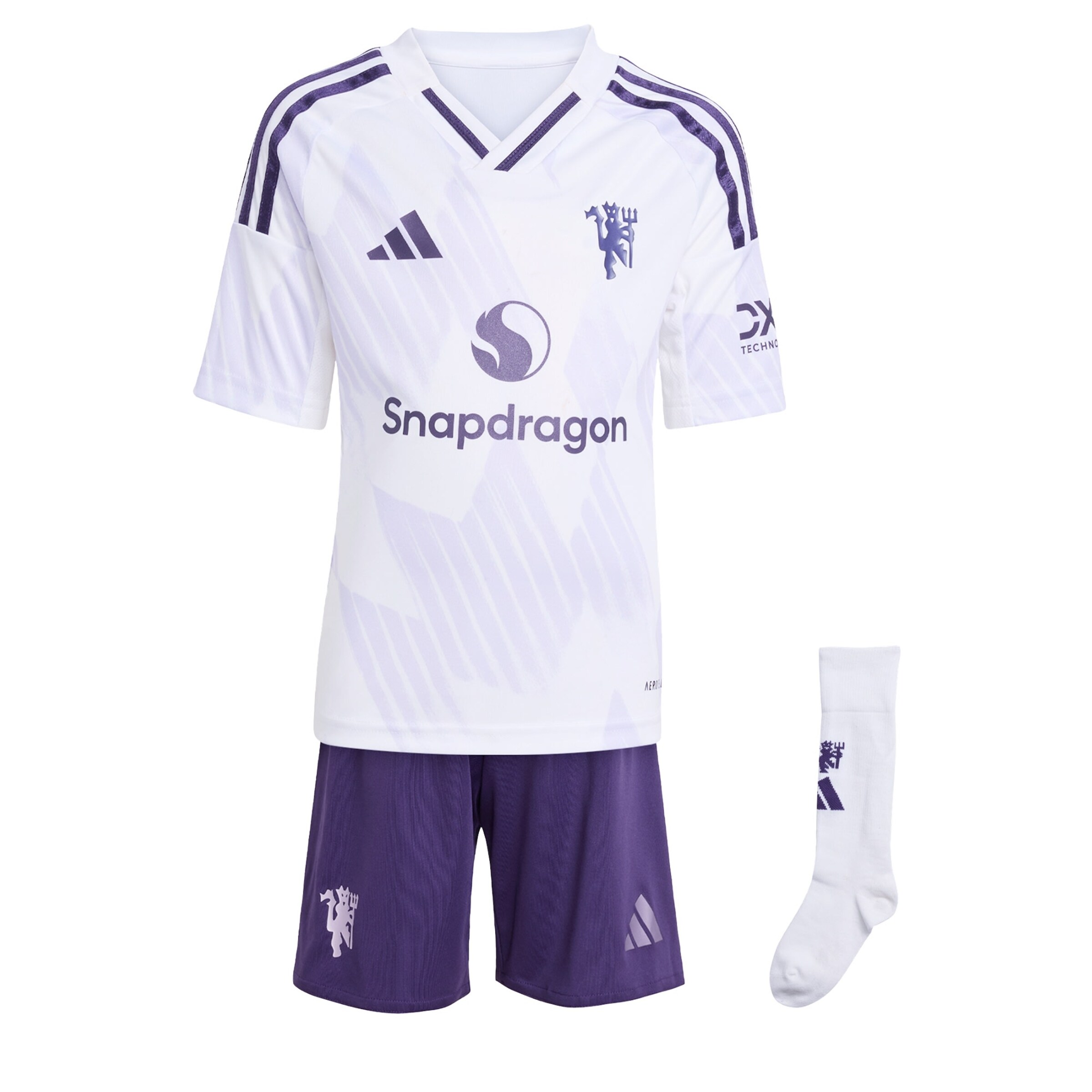 ADIDAS PERFORMANCE Trainingsanzug 'Manchester United 25/26 Away Mini Kit' in Weiß: Vorderseite