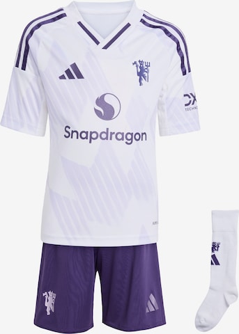 ADIDAS PERFORMANCE Trainingspak 'Manchester United 25/26 Away Mini Kit' in Wit: voorkant
