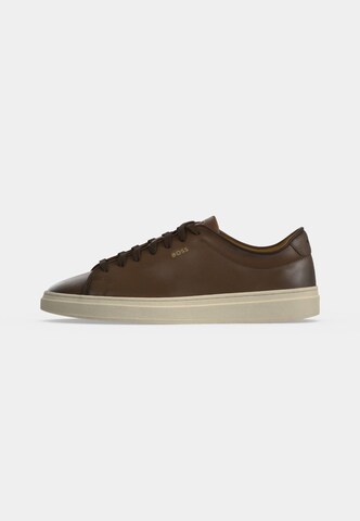 Sneaker low 'Kieran' de la BOSS pe maro: față