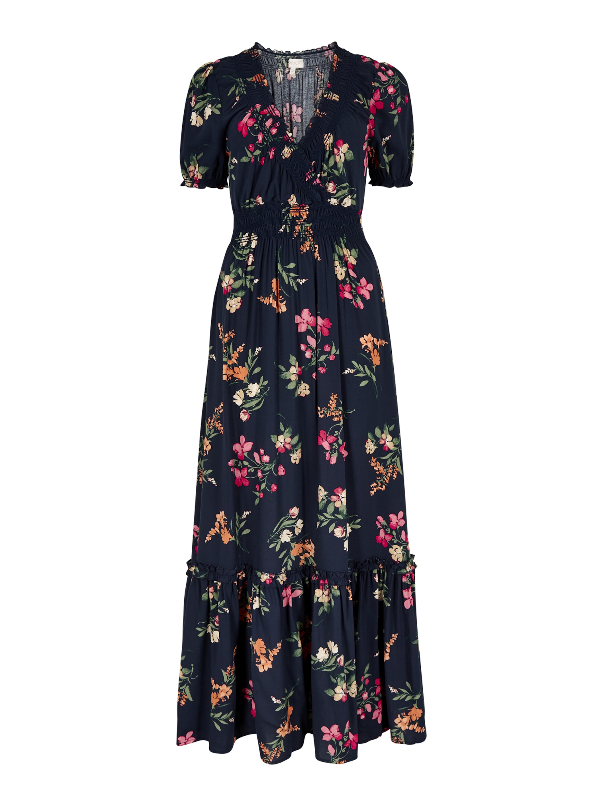 Apricot Watercolour Floral Maxi Dress ' ' in Blau: Vorderseite