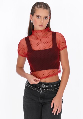 myMo ROCKS - Blusa 'Rock' em vermelho: frente