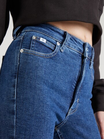 Calvin Klein Jeans Kitsas Teksapüksid 'HIGH RISE SUPER SKINNY ANKLE', värv sinine