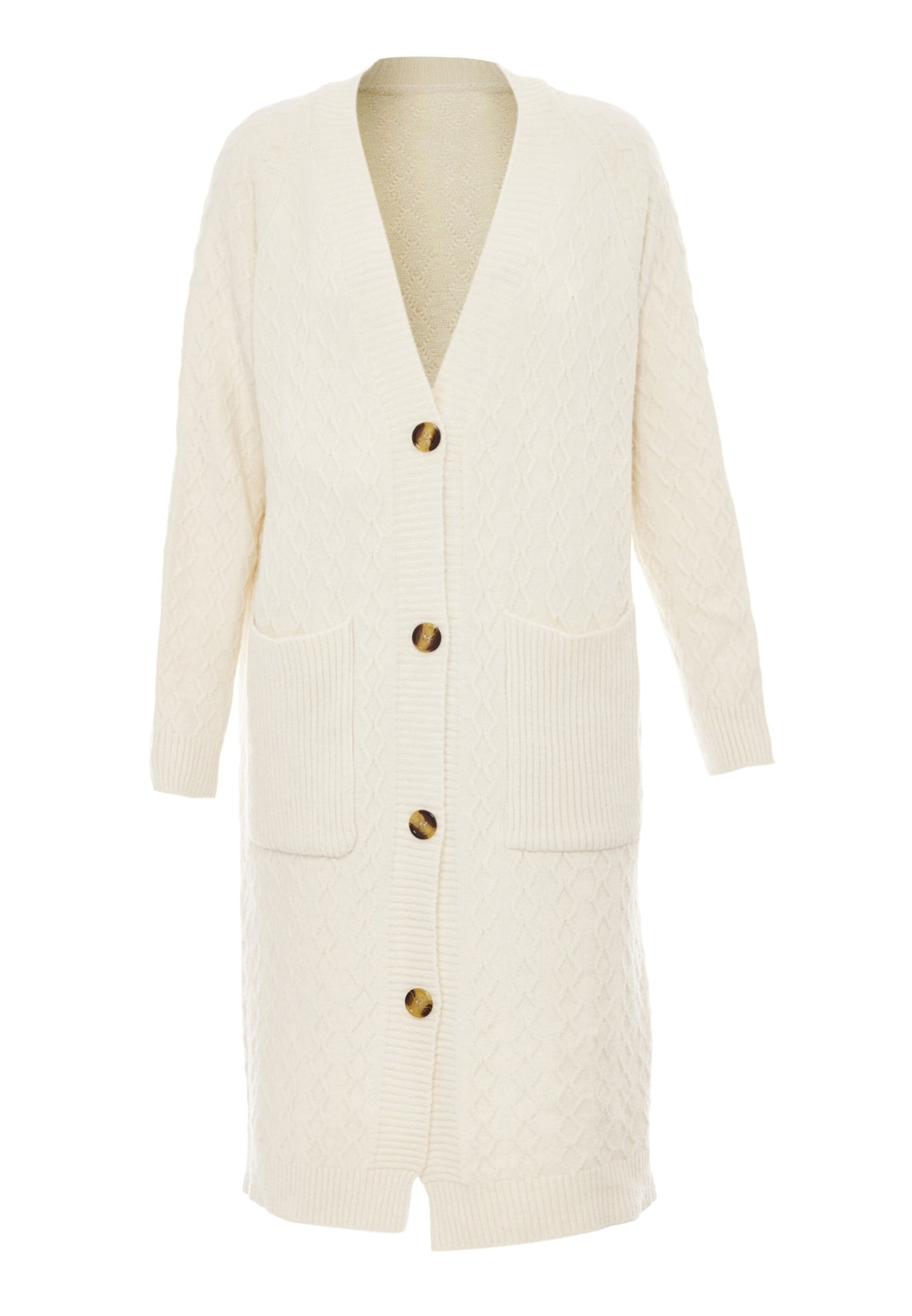 aleva - Casaco de malha em branco: frente