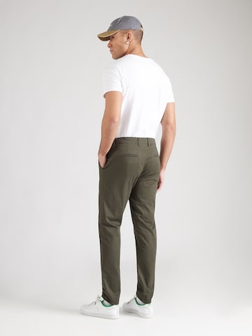 Coupe slim Pantalon chino 'LUCA' KnowledgeCotton Apparel en vert