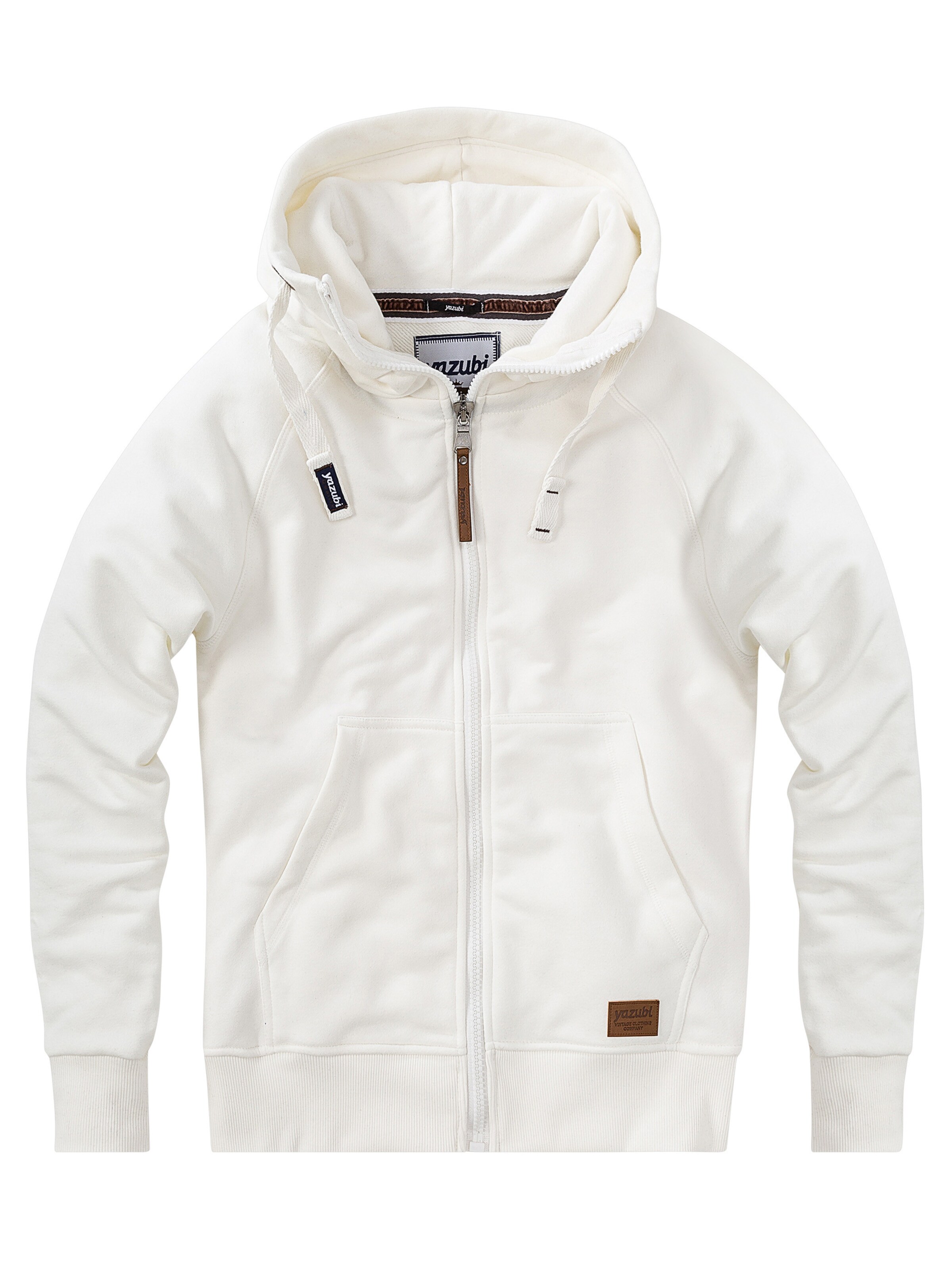 yazubi Zip-Up Hoodie 'Jacob' in White