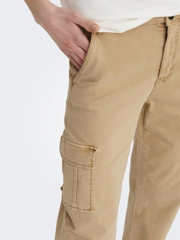 ONLY Regular Cargo trousers 'Safai-Missouri' in Brown