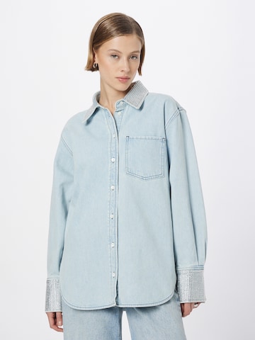 FRAME Blouse in Blue: front