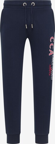 Carlo Colucci Tapered Broek 'D'Ambra' in Blauw: voorkant