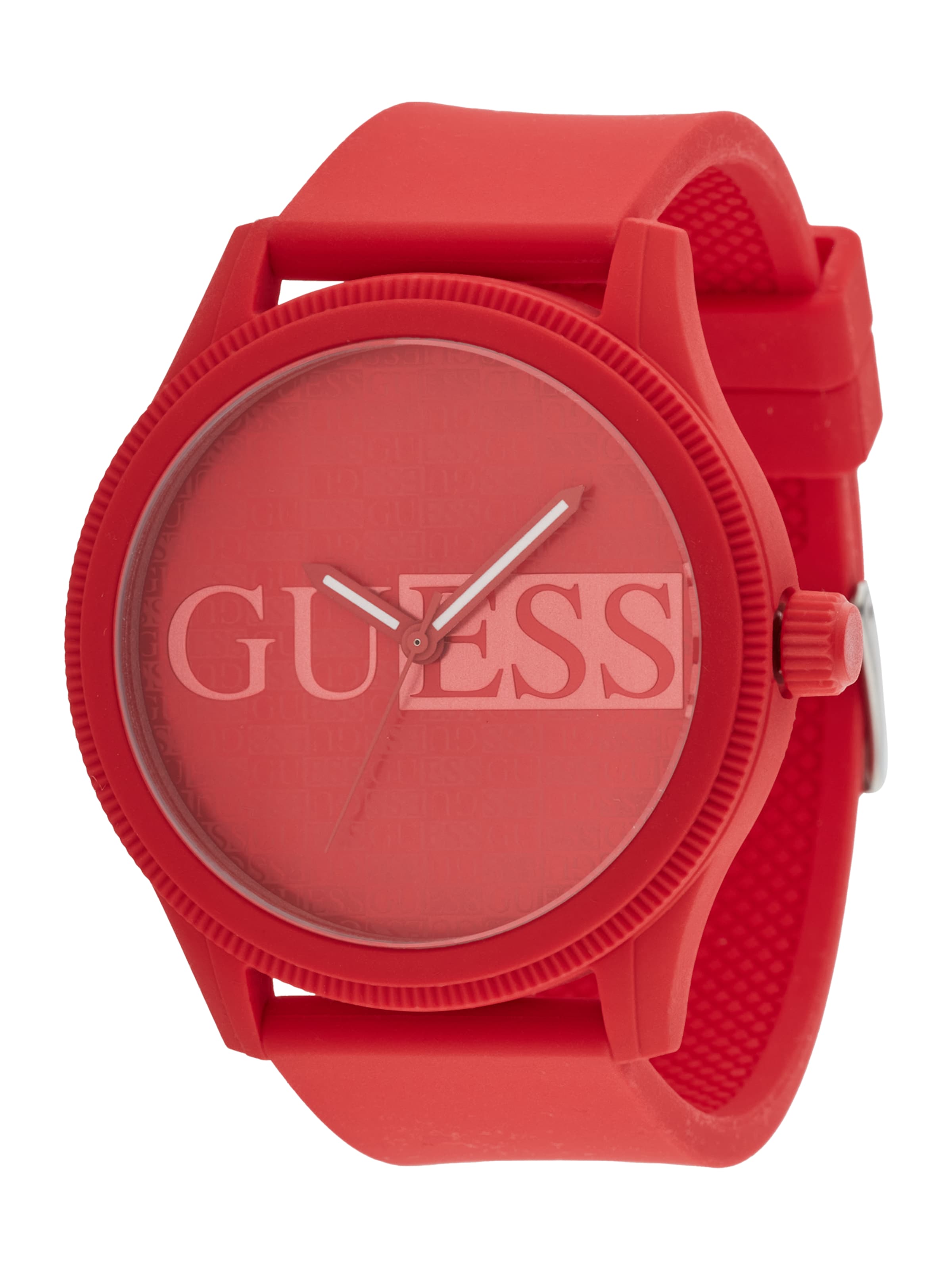 GUESS - Relógios analógicos 'Reputation' em vermelho: frente