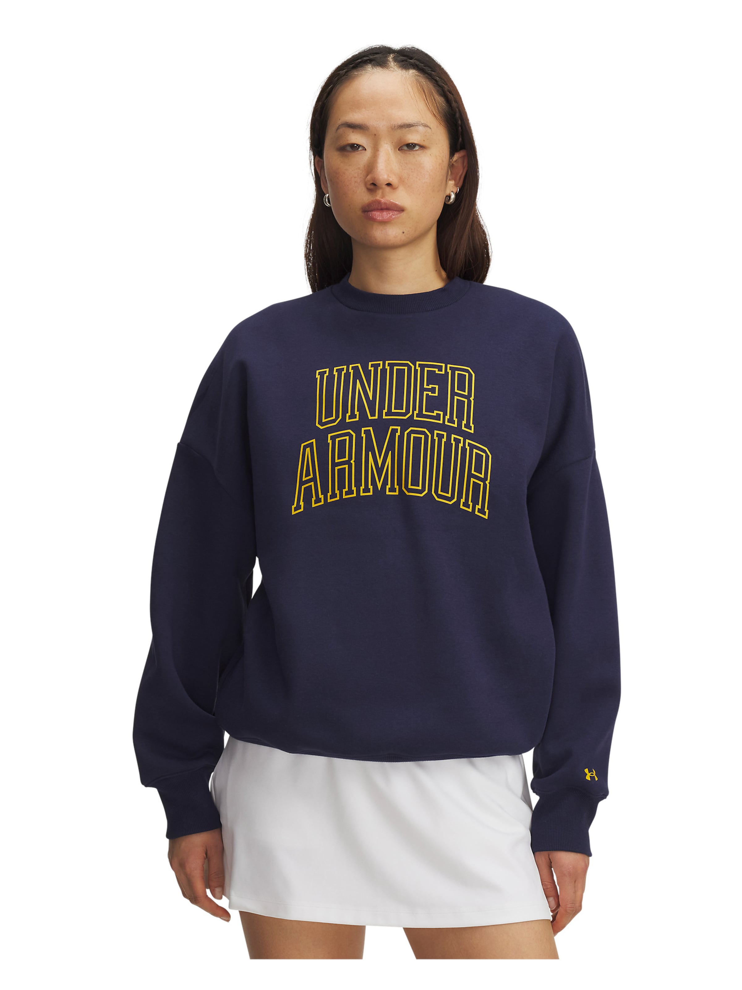 UNDER ARMOUR Sportief sweatshirt in Blauw: voorkant