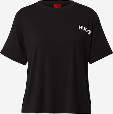 HUGO Red Pajama Shirt 'Unite' in Black: front