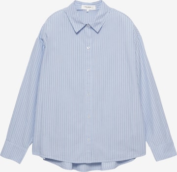 Pull&Bear Блуза в синьо: отпред