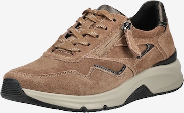 Baskets basses Rollingsoft en marron : devant