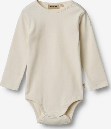 Barboteuse / body 'Spencer' WHEAT en blanc : devant