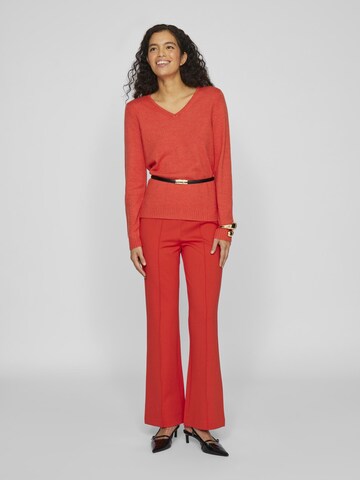 VILA Flared Trousers in Red