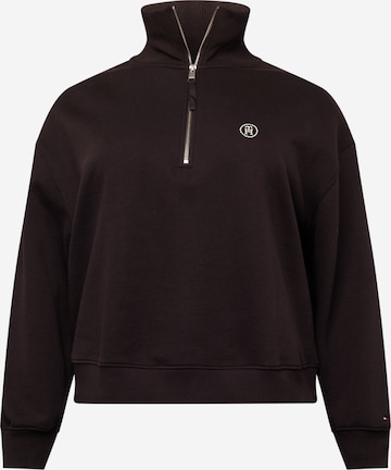 Tommy Hilfiger Curve - Sudadera en negro: frente