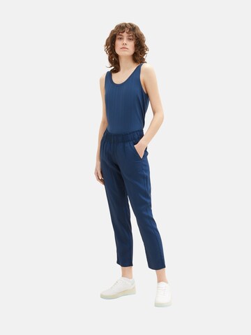 TOM TAILOR Ohlapna forma Chino hlače | modra barva