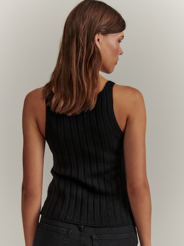 ABOUT YOU x Marie von Behrens Knitted Top 'Ronja' in Black