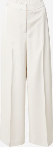 Calvin Klein Trousers with creases in White: front