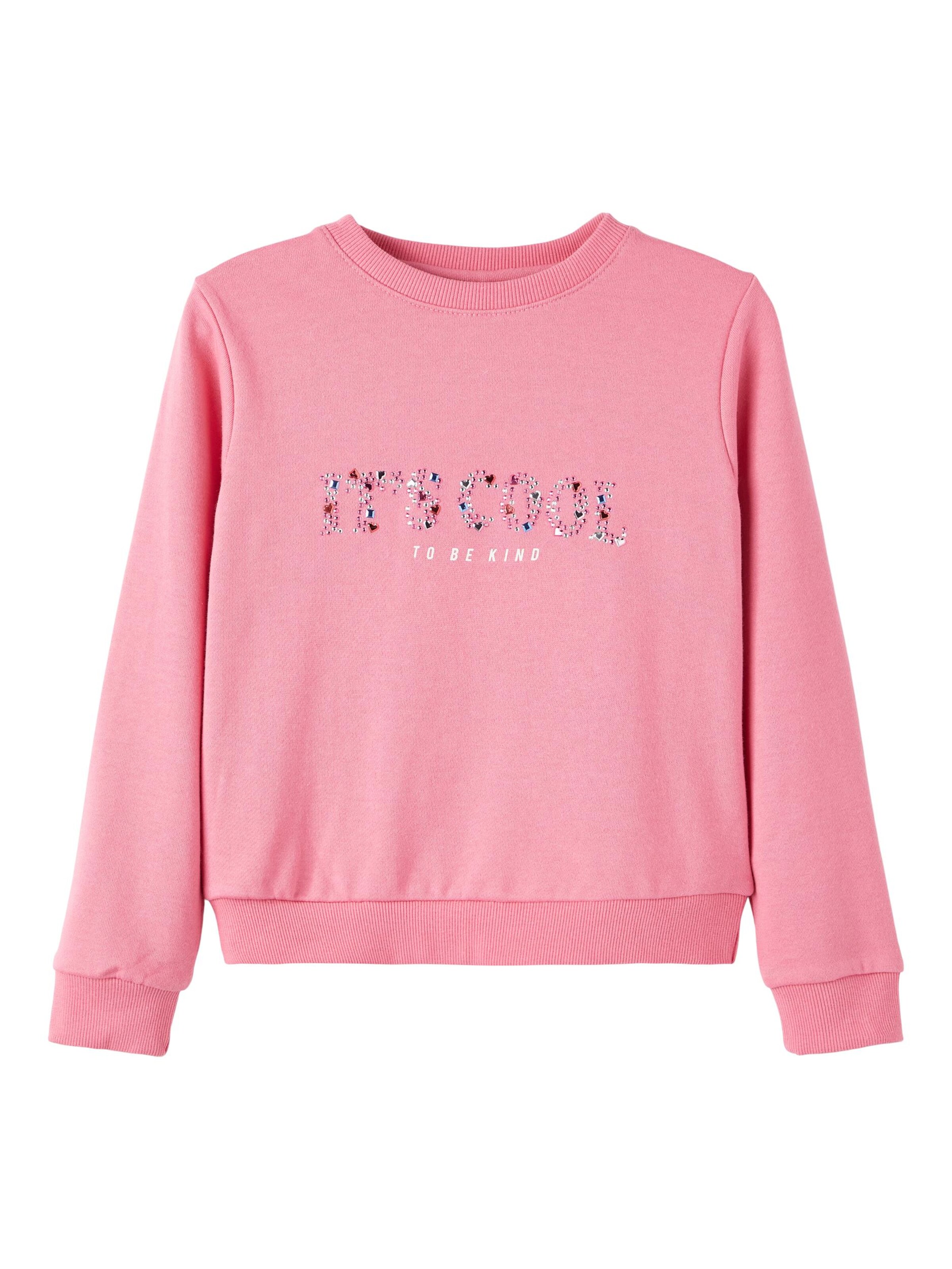 Kinder Kids (Gr. 92-140) NAME IT Sweatshirt 'Leoka' in Pink - SU29361