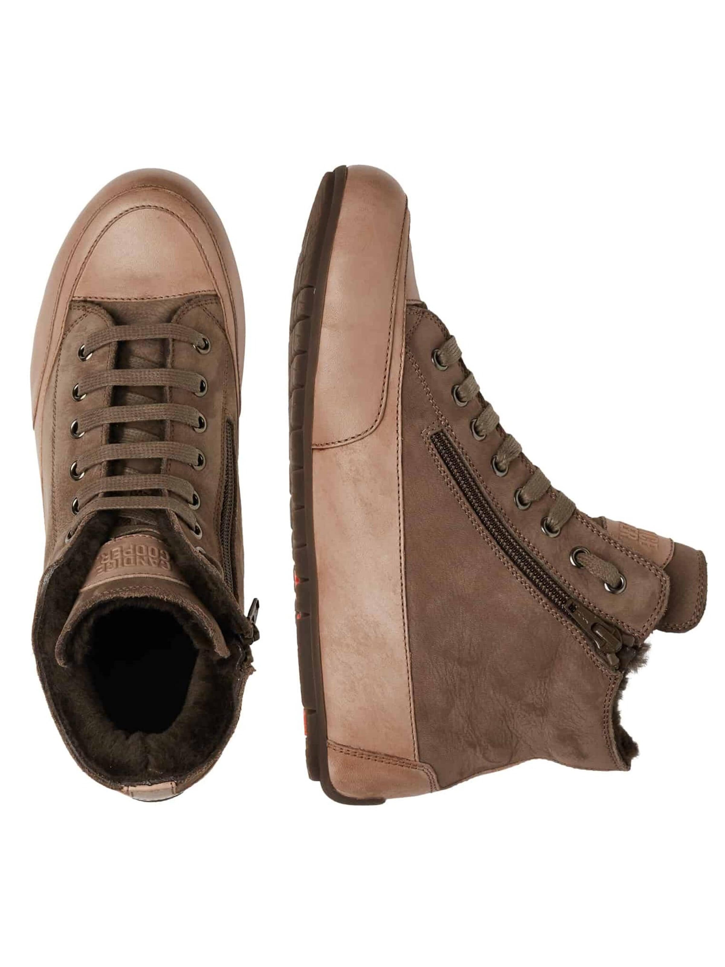 Candice Cooper Sneakers hoog 'PLUS FUR' in Bruin