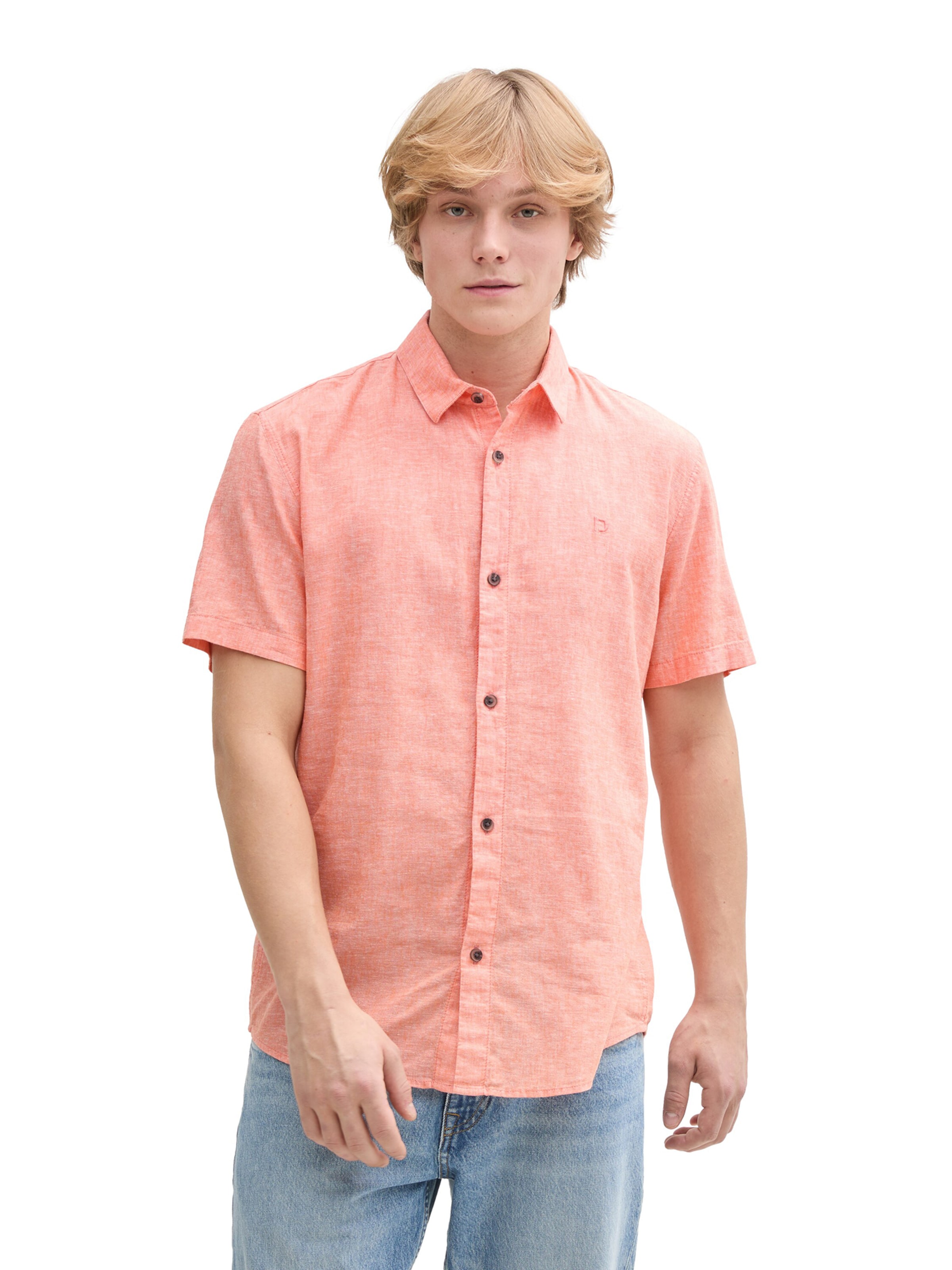 TOM TAILOR DENIMRegular Fit Košulja - narančasta boja: prednji dio