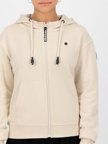 Alife and Kickin Zip-Up Hoodie 'TwiggyAK' in Beige