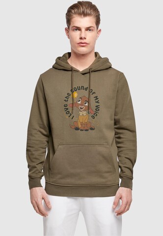 Sweat-shirt 'Wish - I Love The Sound Of My Voice' ABSOLUTE CULT en vert : devant