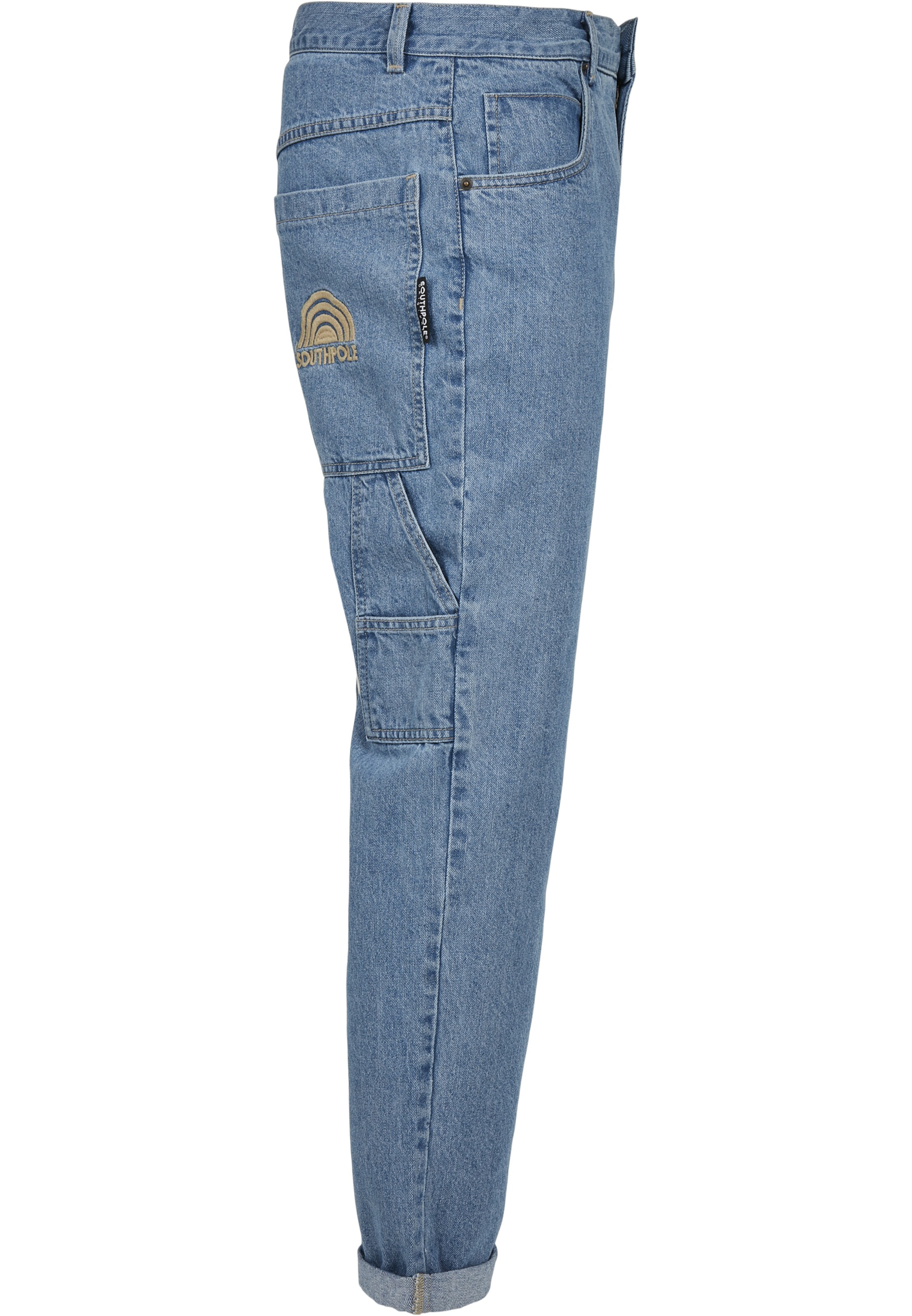SOUTHPOLE Loosefit Džíny – modrá