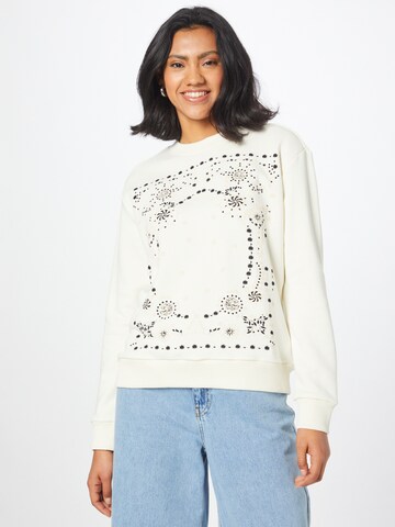 SCOTCH & SODA Sweatshirt in White: front