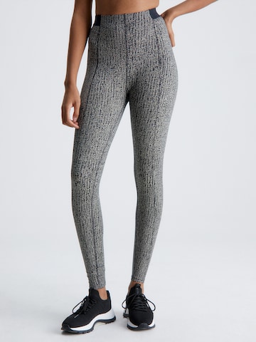 Calvin Klein Sport Skinny Workout Pants in Beige: front
