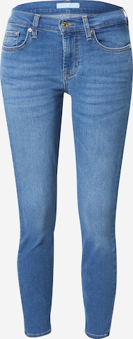 7 for all mankind גזרת סלים ג'ינס בכחול: מלפנים