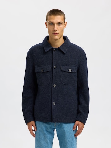 SELECTED Between-season jacket 'SLHMitch' in Blue: front