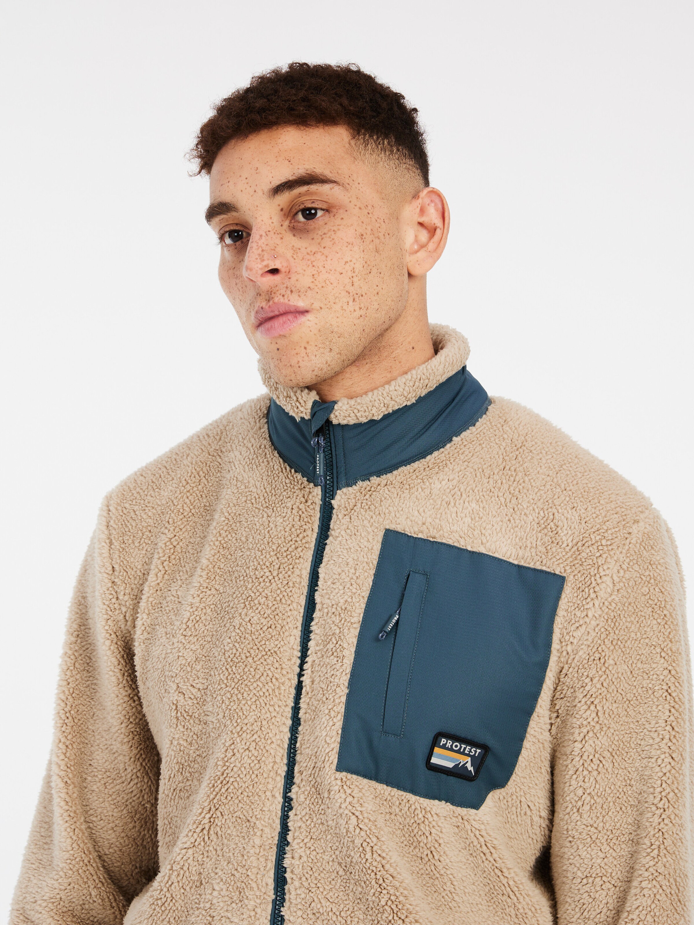 PROTEST Fleecejacke 'PRTLOAD'‌‌‌‌‌‌ in Braun