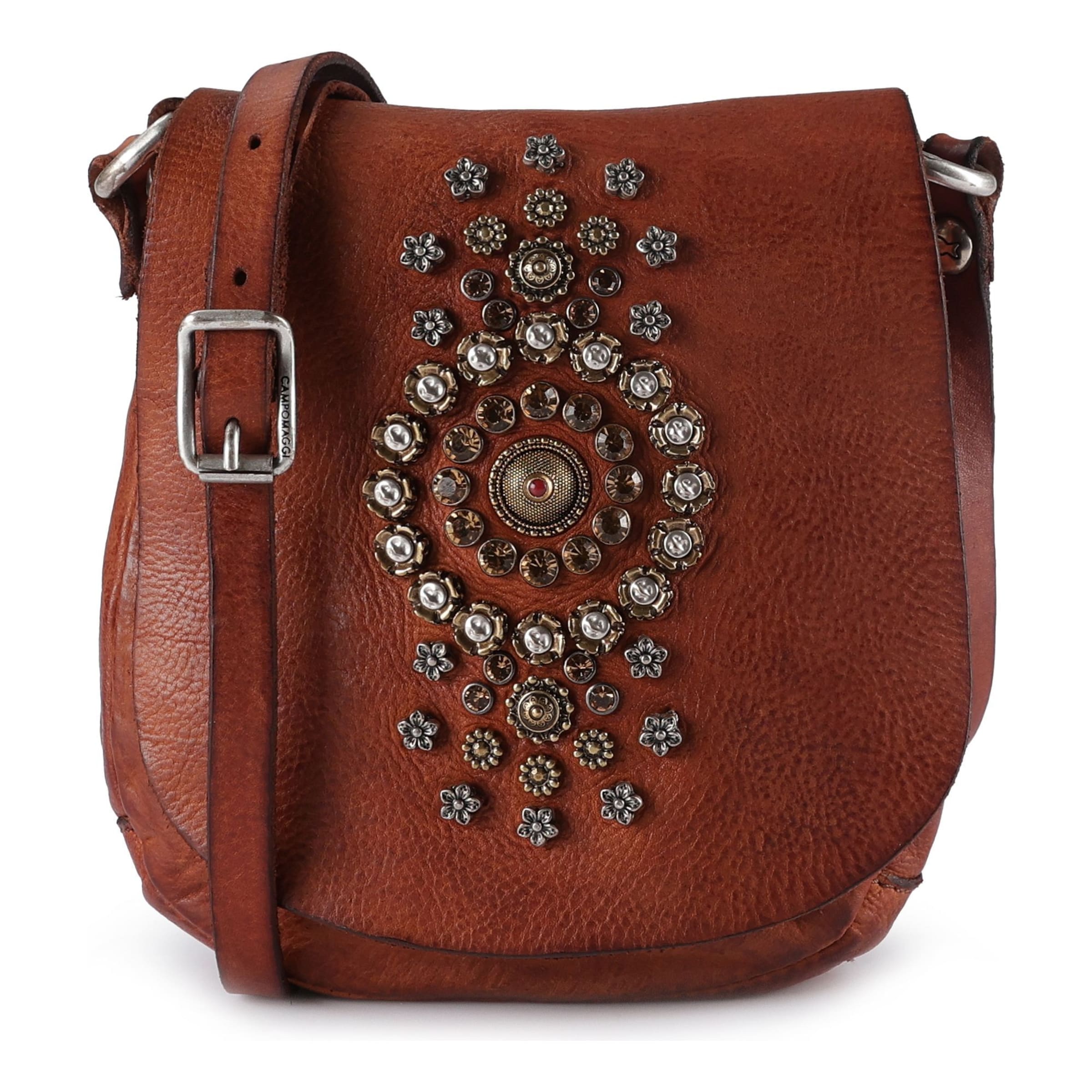 Campomaggi Schoudertas 'Giada' in Bruin: voorkant