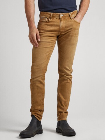 Pepe Jeans Slim fit Jeans ' STANLEY ' in Beige: front