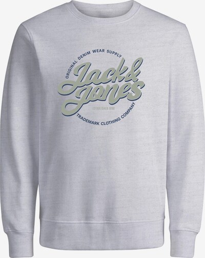 Jack & Jones Junior Sweatshirt 'Minds' in de kleur Blauw / Lichtgrijs / Kaki / Wit gemêleerd, Productweergave