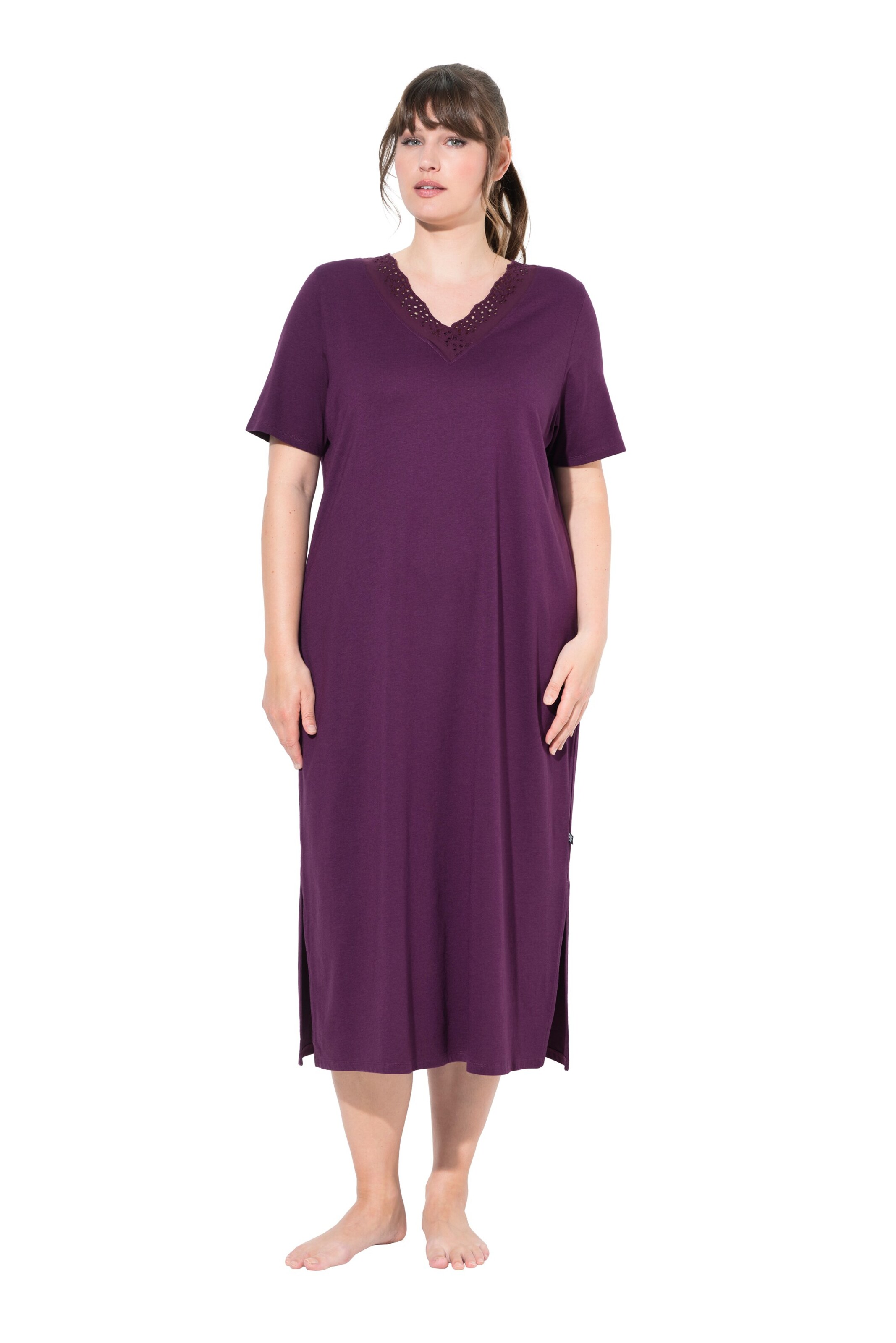 Ulla Popken Nightgown in Purple: front
