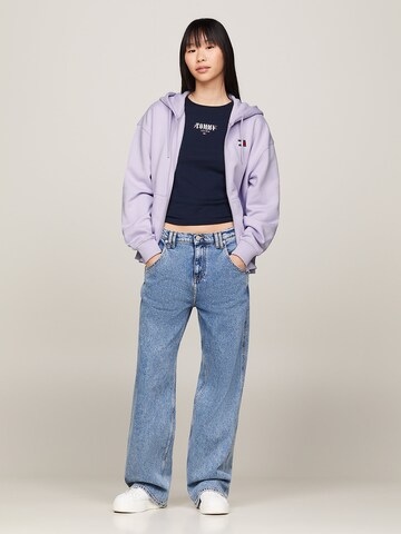 Tommy Jeans Zip-Up Hoodie in Purple