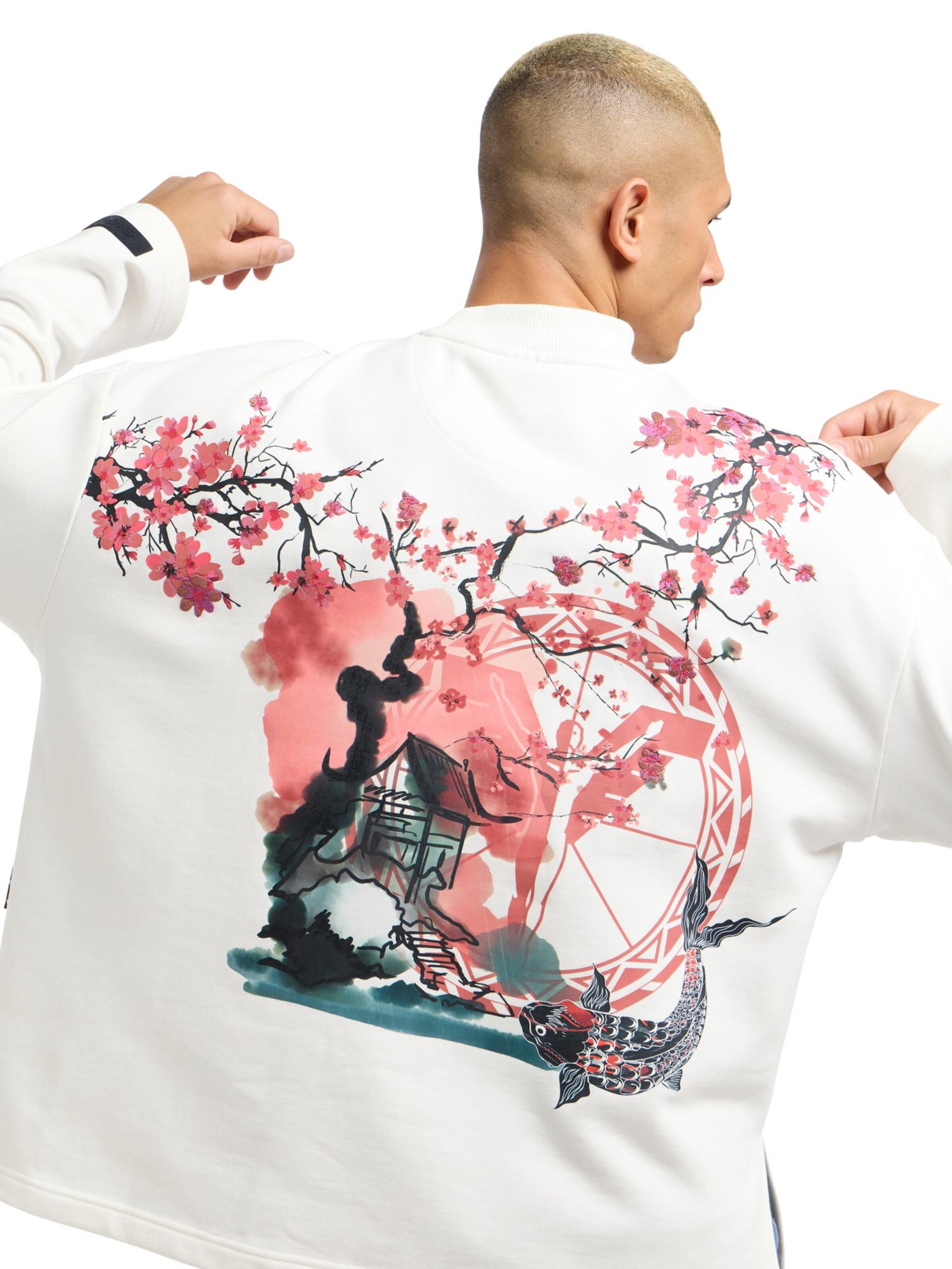 Carlo Colucci Sweatshirt 'Dragogna' in Weiß