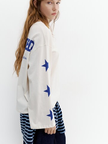 Pull&Bear Shirt 'PACIFIC EMPOWER' in Wit