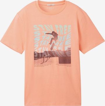 T-Shirt TOM TAILOR en orange : devant