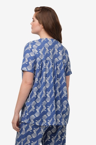 Ulla Popken Pajama Shirt in Blue