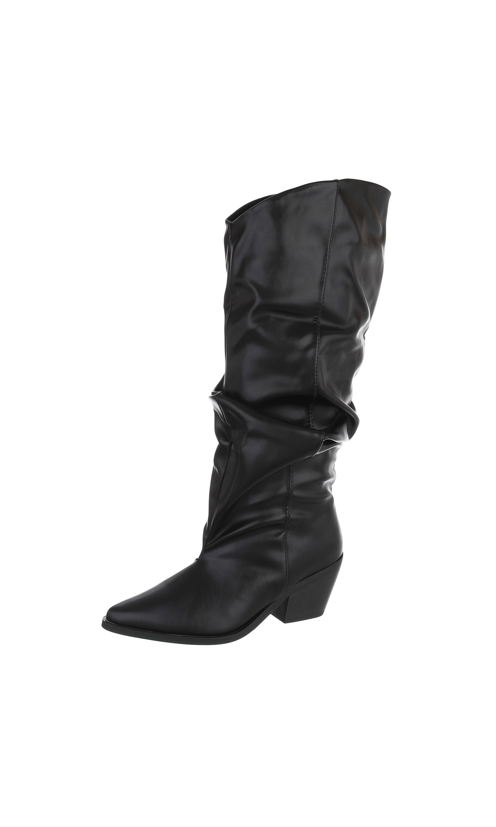 Ital-Design Cowboystiefel in Schwarz: Vorderseite